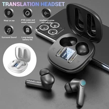 74+ Languages Smart Translate Earbuds Real Time Voice Translator Support 2024