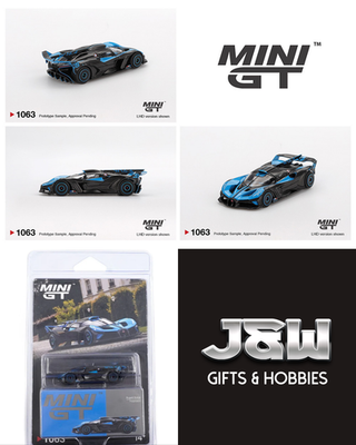 Mini GT Bugatti Bolide Presentation Black Blue #1063 1/64 | eBay