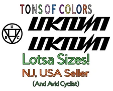 3 Pc. Unknown Bike Co Die Cut Vinyl Decal Set Fixed Gear Bicycle Cycling Fixie