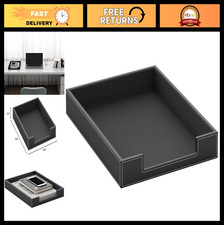 Elegant Leather Letter Tray Desk Organizer for Office Supplies, Mail & Files - B