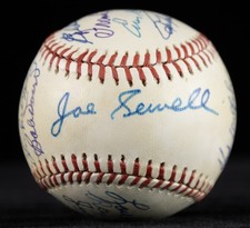 HALL OF FAME BASEBALL - AUTOGRAPHED SIGNED BASEBALL WITH CO-SIGNERS