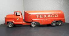 Vintage Buddy L Pressed Steel Texaco Oil Tanker Delivery Semi Truck Toy 24