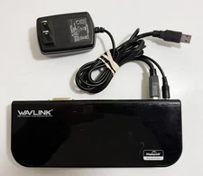 WavLink USB 3.0 Dual 2K Video Universal Docking Station LAN HDMI DVI VGA Monitor
