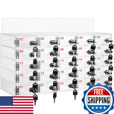 Threan 25 Slot Cell Phone Storage Clear Cell Phone Storage Cabinet Wall Mounted