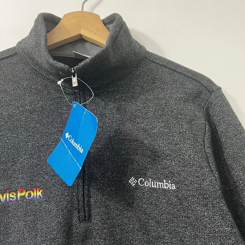 Columbia Men’s Half Zip Fleece Pullover Jacket Sweater S Gray Casual Travel Hike - Image 2 of 4