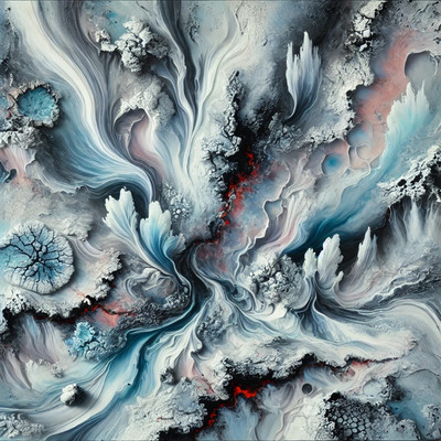 #051 Abstract 10 x10  Gallery Wrapped Canvas. Ready To Hang. ￼￼