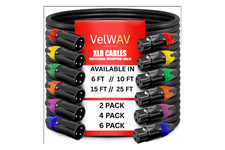 VelWav XLR Microphone Cable 3-Pin Male Female Balanced Shielded OFC