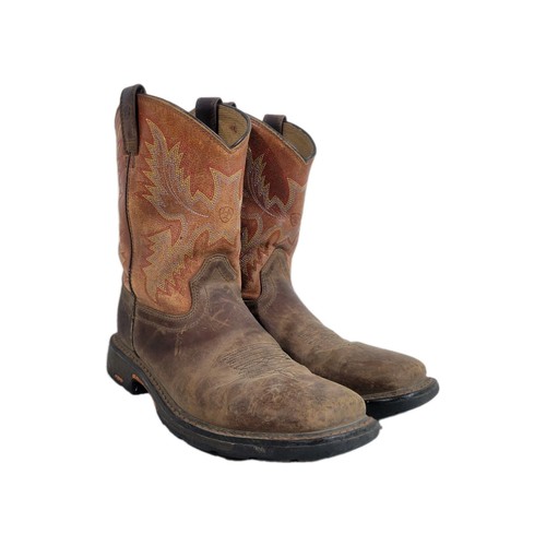 Ariat Youth Gr.5 WorkHog Wide Square Toe Braun Leder Cowboystiefel 10007837