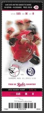 Cincinnati Reds vs San Diego Padres ticket stub August 11 2013