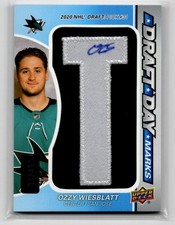 2025-26 Upper Deck SP Game Used Draft Day Marks Ozzy Wielsblatt Rookie Auto