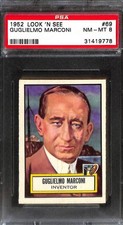 1952 Topps Look N See #69 GUGLIELMO MARCONI PSA 8 NM-MT 31419778 