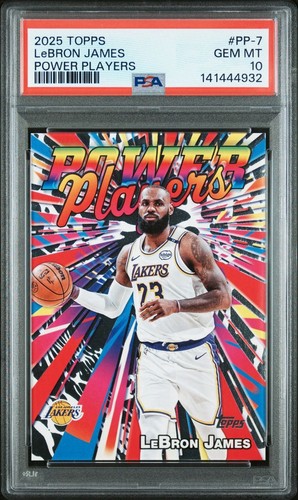 2025 Topps Basketball # PP-7 LeBron James Power Players PSA 10 Card GEM MINT!