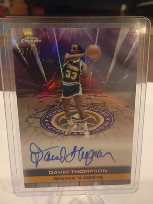 2025-26 Topps Chrome David Thompson Auto Denver Nuggets #TAU-DT Purple /75