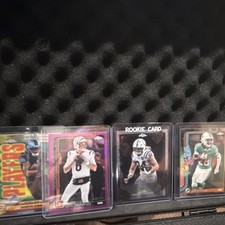 Topps chrome NFL 4-Card Lot 2025 Burrow De'Von Achane Rookie Insert