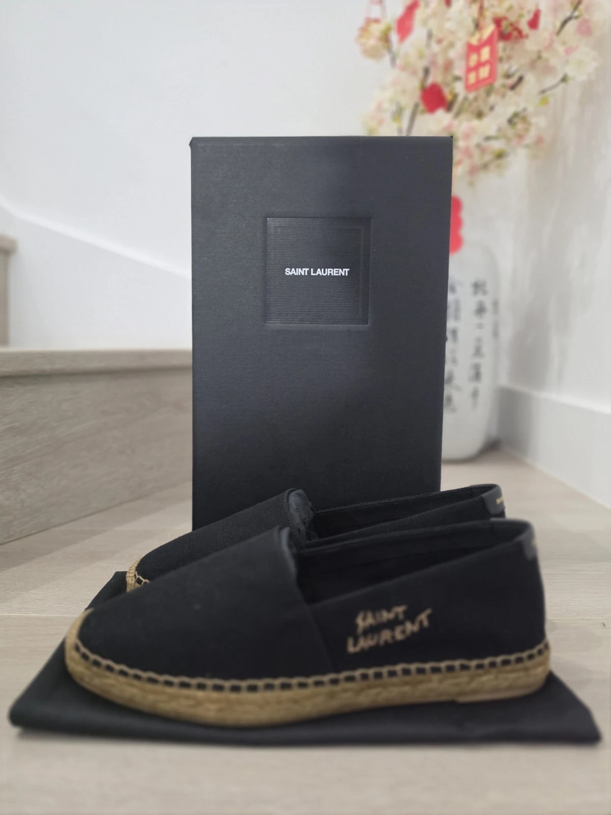 Saint Laurent — YSL Saint Laurent 605951 Signature Espadrilles Nero Black Sz 8.5 / 42 RRP$925