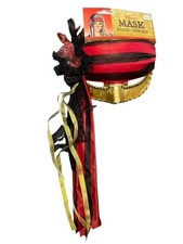 Amscan Adult Pirate with Headband Face Half Mask Buccaneer Halloween Costume