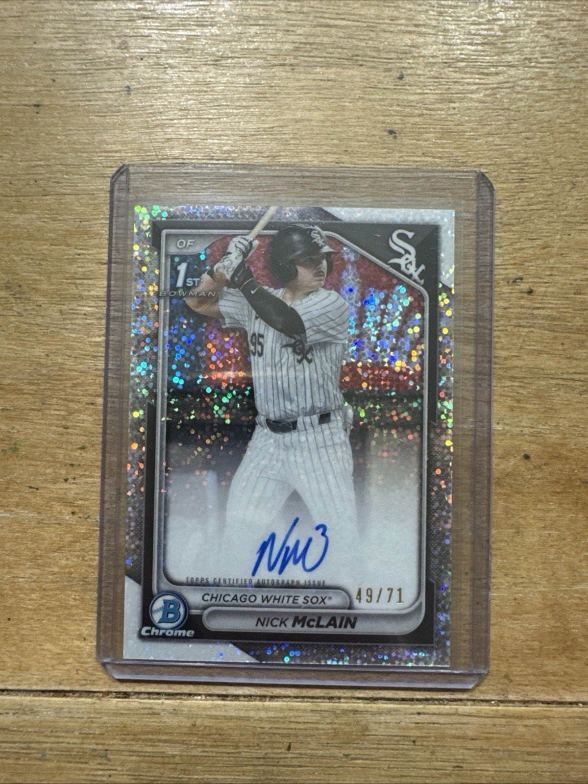 2024 Bowman Draft Chrome Prospect Autograph Nick McLain #CPA-NM Sparkle /71