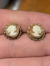 Victorian Revival Cameo Parure - Brooch & Screw-Back Earrings Set — listing 4