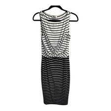 Anthropologie Bailey 44 Rabbit Hole Sheath Bodycon Dress Twist-Front Striped