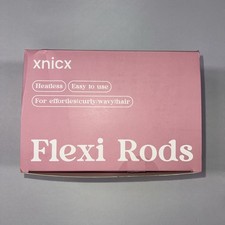 47Pcs 7'' Hair Curlers Rollers Flexi Rods Flexible Curling Rods Set No Heat