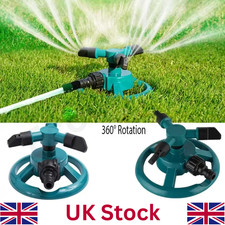 360° Rotating Garden/Lawn Sprinkler 3-Arms System Automatic Watering Irrigation