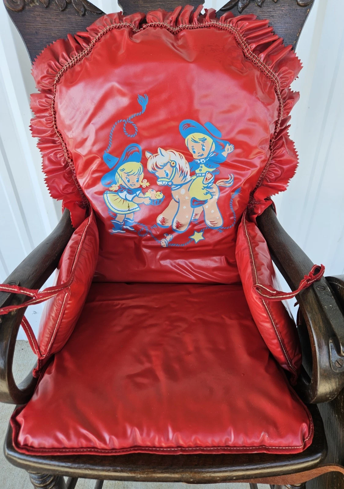 Vintage High Chair Pad Cushion New Stroller Antique Baby Retro Vinyl