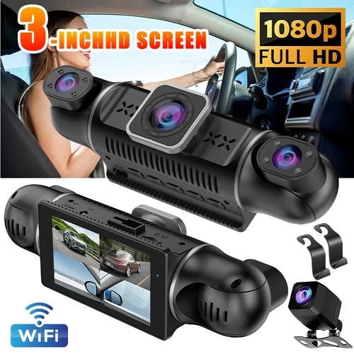4 Channel WiFi 360° 4K Dash Cam Front Rear Inside Car Camera Dash Cam 1080P Tool