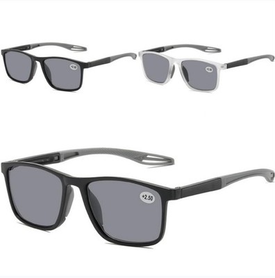 Square Magnifying Tinted Sunglasses Fashion Reading Glasses Outdoor Readers