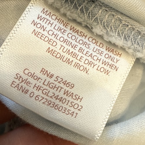 Top camicia Faded Glory taglia media senza maniche colletto lavato chiaro con bottoni - Foto 4 di 5