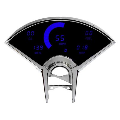 For Chevy Bel Air 55-56 Intellitronix Direct Fit LED Digital Gauge Panel, Blue