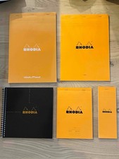 Rhodia Notepad Bundle 5-Piece Lot Dot Lined Graph Reverse Book Mixed Sizes NEW