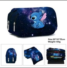 Disney Character Stitch Pencil Case School Supplies Galaxy Color