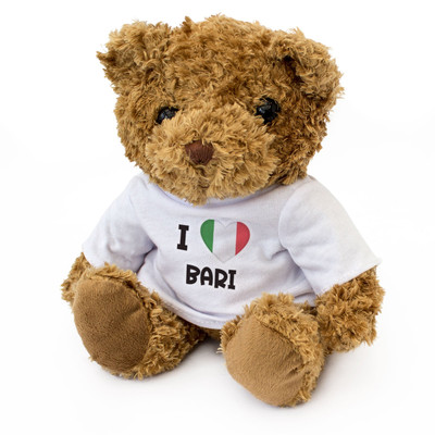 I Love Bari (Italien Flagge) - Teddybär - Süß Kuschelig Weich - Geschenk