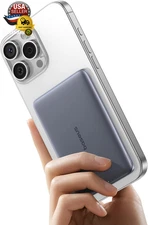 Baseus Picogo Power Bank, 0.3" Ultra Slim 5000Mah Magsafe Portable Charger with