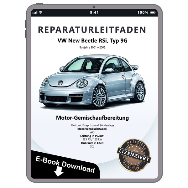 Vw New Beetle Rsi 9G Motronic Einspritz- ZüNdanlage Werkstatthandbuch Pdf Datei-image