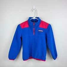 Vineyard Vines Blue Red Fleece Shep Shirt S 8-10