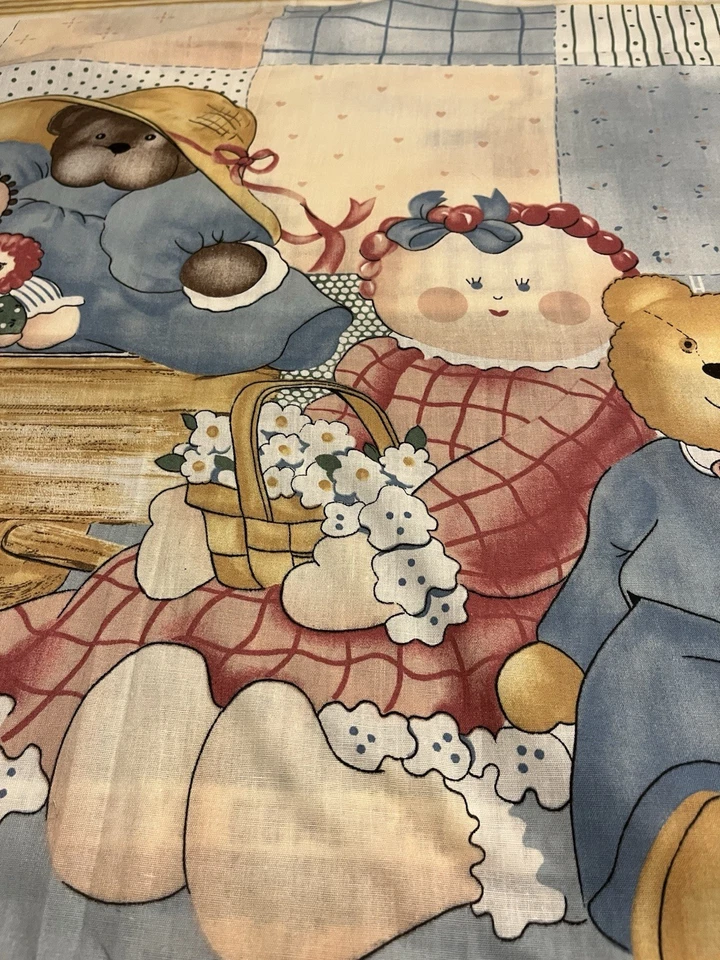 Panel de tela de mezcla de algodón de juguetes para niños de princesa de colección 35" x 45" Foto 3 de 4