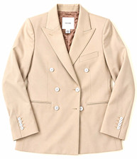 Calvin Klein Women s Double-Breasted Blazer Taupe Beige Size 6 NWT 179