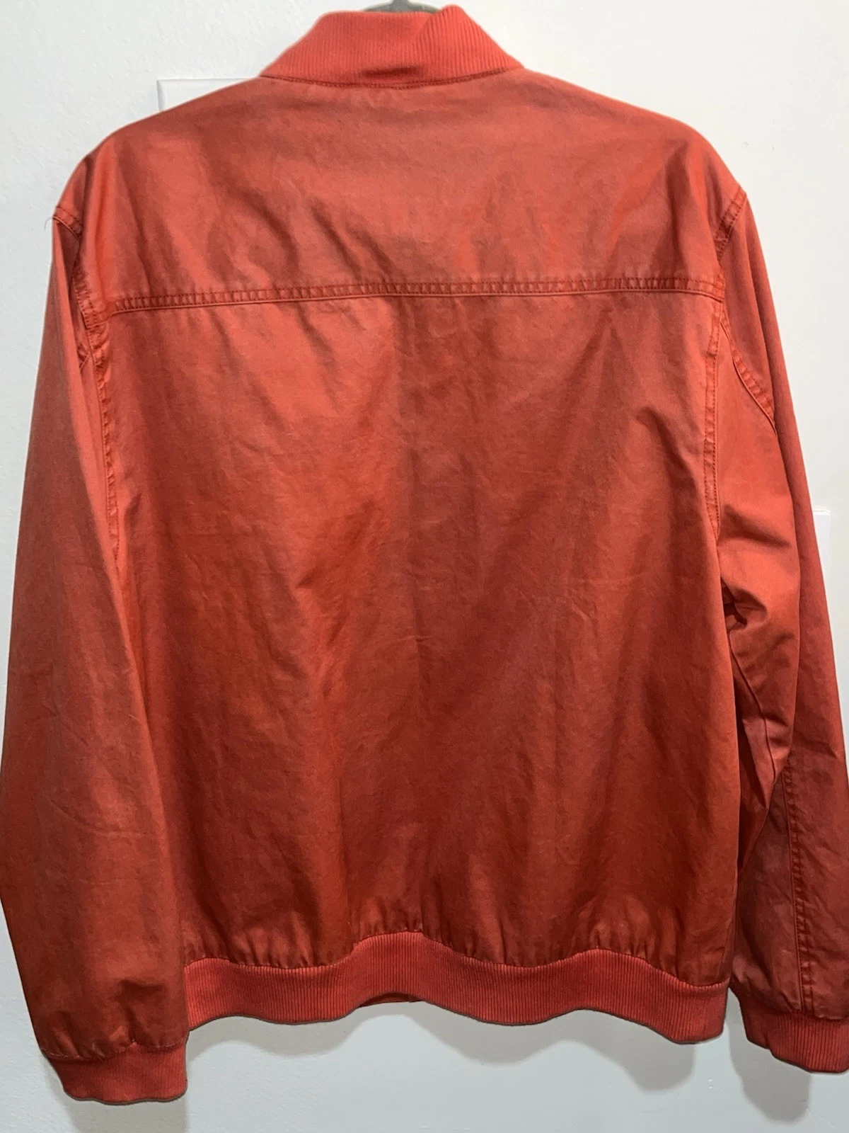 Jack Spade Warren Street New York Mens XL Red Orange Bomber Jacket Zip Front 2Ab image 6