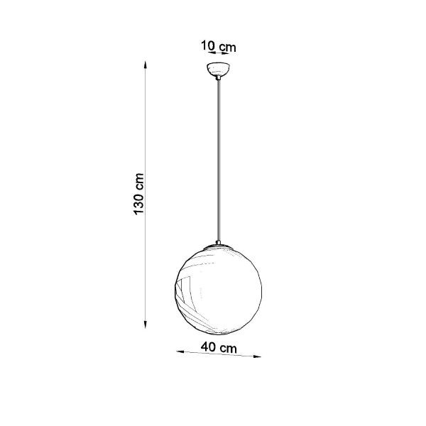 Suspension E27 acier blanc et chrome Ugo 40 style design