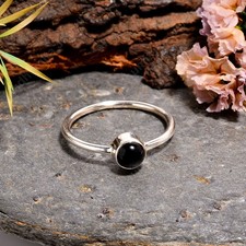 Black Onyx Gemstone 925 Sterling Silver Beautiful Girls Onyx Jewelry Gift Ring