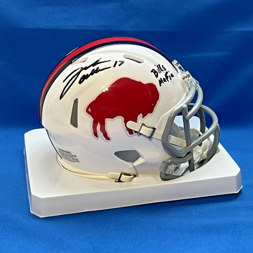 Josh Allen Buffalo Bills 60’s Throwback Mini Helmet signed,inscribed Beckett COA