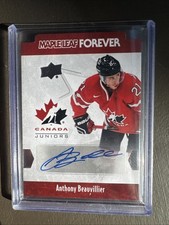 2016 Team Canada Juniors Maple Leaf Forever Die Cut Auto Anthony Beauvillier