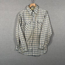 VINTAGE Big Mac Shirt Mens Large Plaid Button Up Penn Prest JC Penney 70s