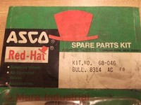 Asco 68-046 Spare Parts Kit 3 O-rings Asco 68-046 Spare Parts Kit 3 O-rings