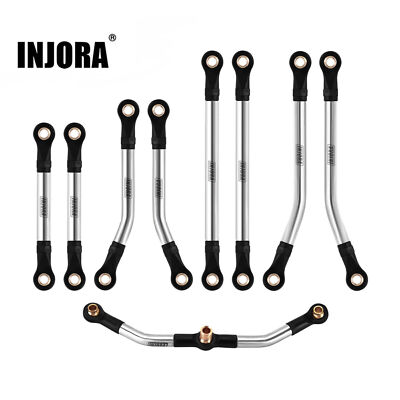 INJORA Stainless Steel Chassis Link Steering Link for 1/18 TRX4M Defender Bronco