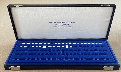 32 STERLING SILVER STAMPS “ 100 GREATEST STAMPS OF THE WORLD