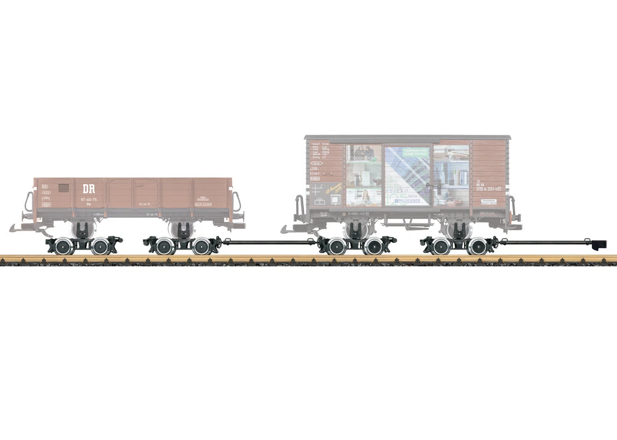 LGB 40230 2 Essieux Wagon Plat Avec Plateforme De Frein Échelle G OVP