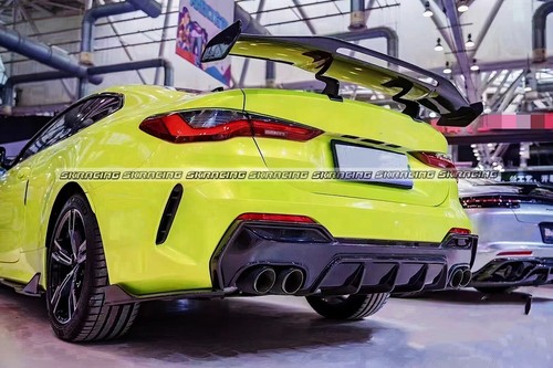 Fit For BMW G22 G23 2020+ Carbon Fiber Rear Bumper Diffuser Lip Splitter Spoiler - Picture 8 of 15