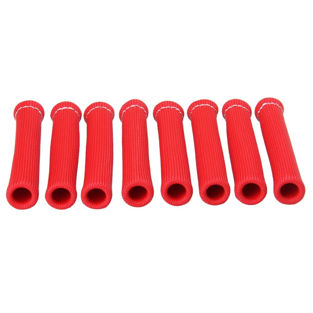 8X 2500° Spark Plug Wire Boots Protectors Sleeve Heat Shield - Foto 9
